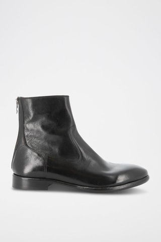 Boots em couro Rebelle - Preto