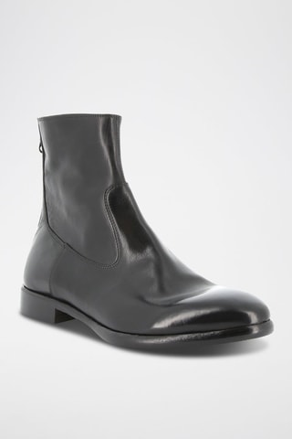 Boots em couro Rebelle - Preto