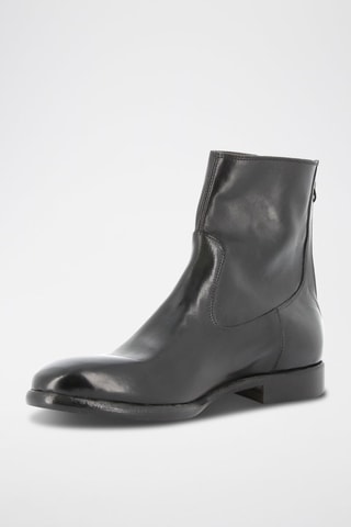 Boots em couro Rebelle - Preto