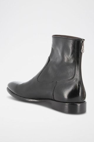Boots em couro Rebelle - Preto