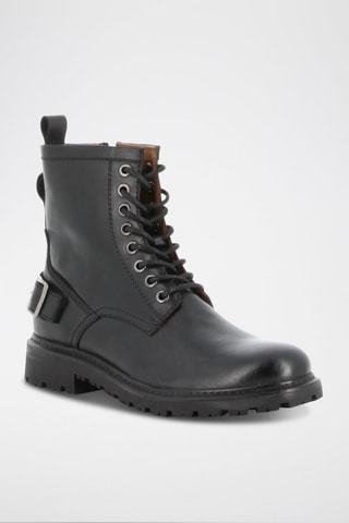 Boots em couro Rock 2 - Preto
