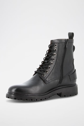 Boots em couro Rock 2 - Preto