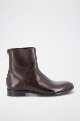 Boots em couro Rebelle - Castanho