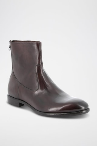 Boots em couro Rebelle - Castanho