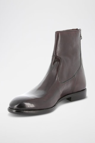 Boots em couro Rebelle - Castanho