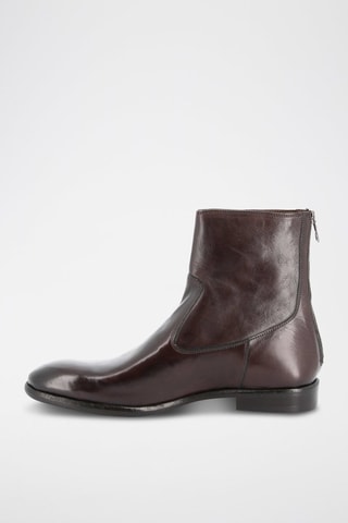 Boots em couro Rebelle - Castanho