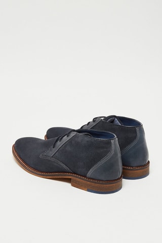 Boots em couro Stanley - Azul-marinho