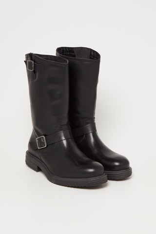 Boots em couro Puissante - Preto