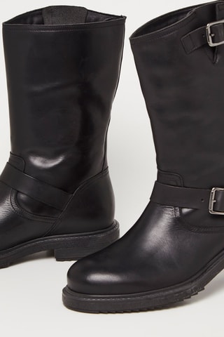 Boots em couro Puissante - Preto