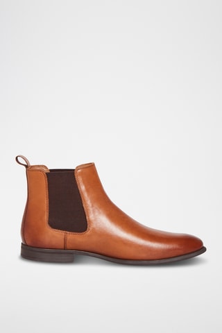 Boots Chelsea de couro Rayonnant - Camel