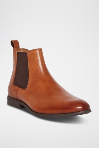 Boots Chelsea de couro Rayonnant - Camel