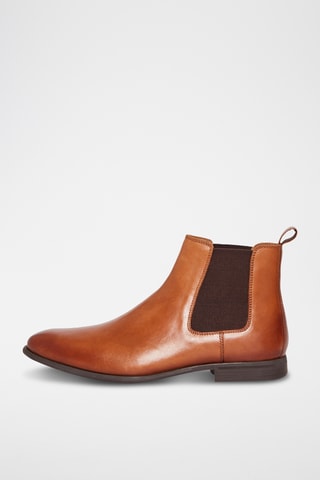 Boots Chelsea de couro Rayonnant - Camel