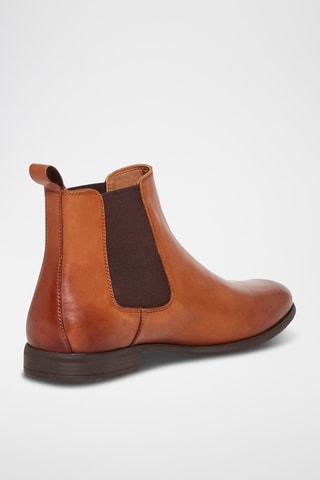 Boots Chelsea de couro Rayonnant - Camel