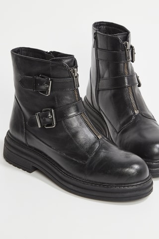 Bottines en cuir Bikkie - Noir