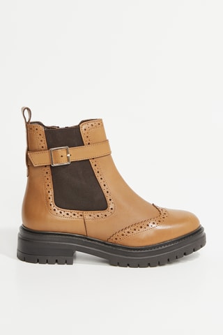 Bottines en cuir Sevda - Camel
