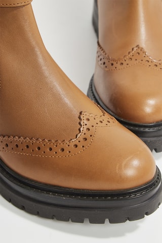 Bottines en cuir Sevda - Camel