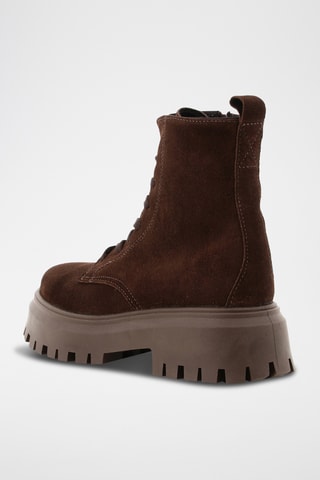 Bottines plateformes en croûte de nubuck Loupi - Marron