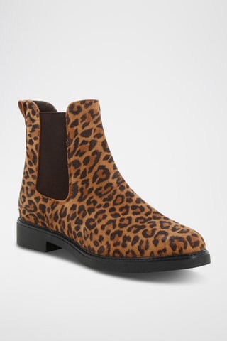 Bottines Chelsea en croûte de cuir Brunette - Marron