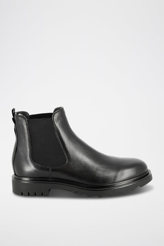 Botins Chelsea em couro Portic - Preto