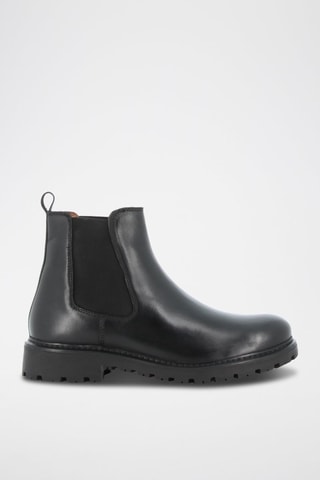 Botins Chelsea em couro Jimili - Preto