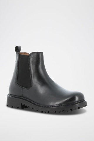 Botins Chelsea em couro Jimili - Preto