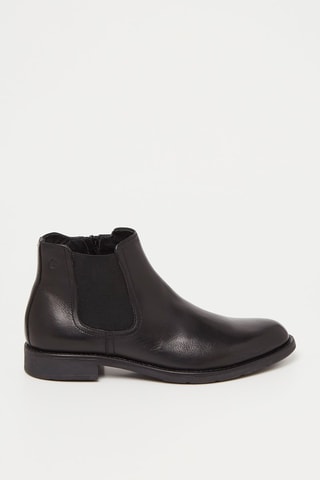 Botins Chelsea em couro Valoreille - Preto