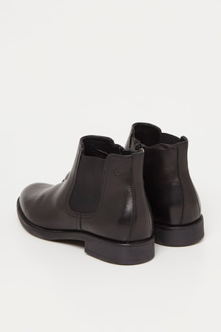 Botins Chelsea em couro Valoreille - Preto