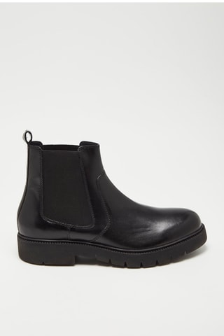 Botins Chelsea em couro Noah 2 - Preto