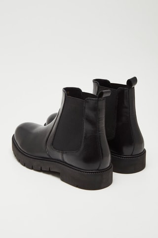 Botins Chelsea em couro Noah 2 - Preto