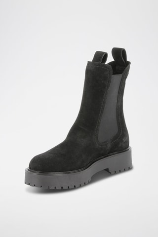 Bottines Chelsea plateformes en nubuck Urbanie - Noir
