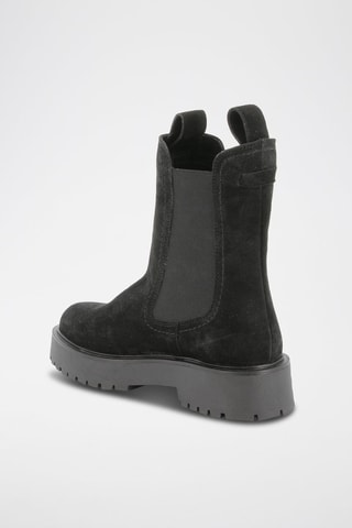 Bottines Chelsea plateformes en nubuck Urbanie - Noir