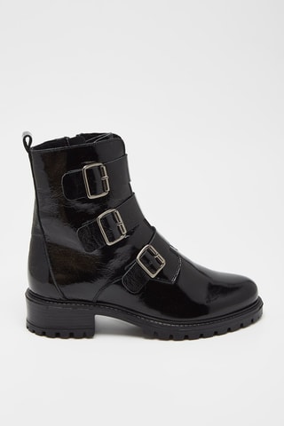 Bottines en cuir verni Argo 2 - Noir