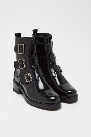 Bottines en cuir verni Argo 2 - Noir