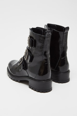 Bottines en cuir verni Argo 2 - Noir