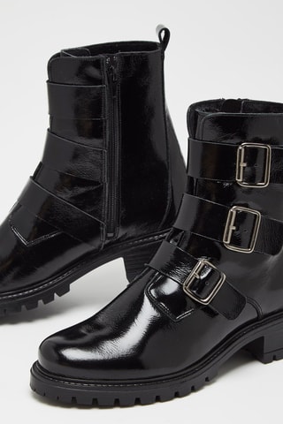 Bottines en cuir verni Argo 2 - Noir