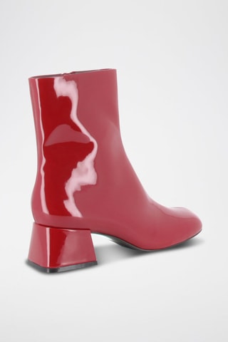 Bottines en cuir verni Madelyne - Rouge