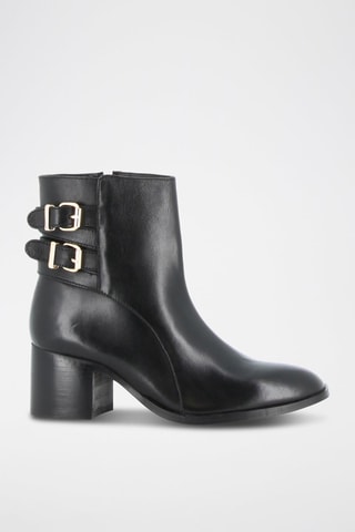 Botins em couro Leoline - Preto