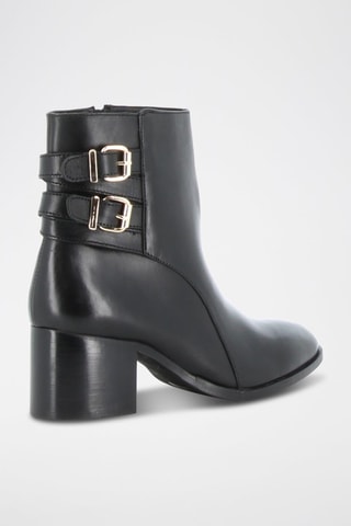 Botins em couro Leoline - Preto