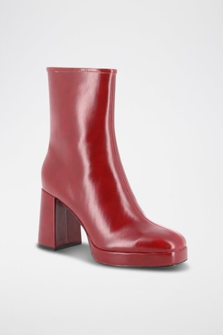 Bottines en cuir Sonata - Rouge