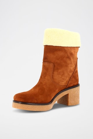 Bottines fourrées en nubuck Veronika - Camel