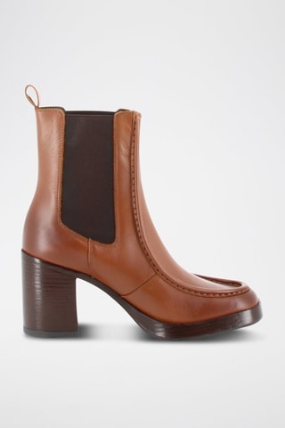 Botins Chelsea em couro Authentique - Camel