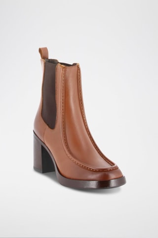 Botins Chelsea em couro Authentique - Camel