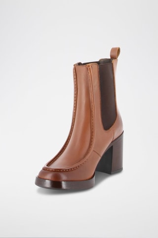 Botins Chelsea em couro Authentique - Camel