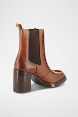 Botins Chelsea em couro Authentique - Camel