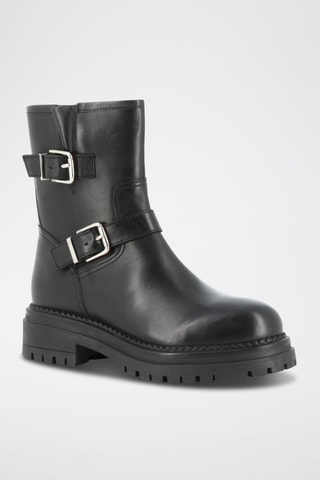 Bottines en cuir Magalie - Noir