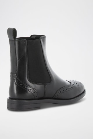 Botins Chelsea em couro Jessie - Preto