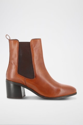 Bottines Chelsea en cuir Elysa - Camel