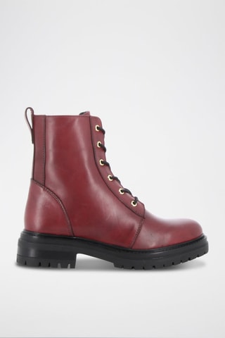 Botins em couro Anielle - Bordô