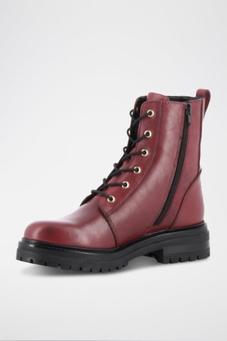 Botins em couro Anielle - Bordô