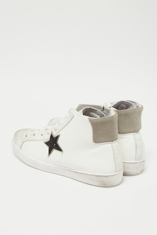 Sapatilhas subidas em couro Astre - Branco